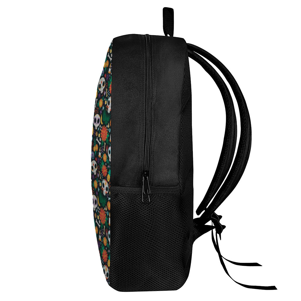 Dia De Los Muertos Day Of The Dead Print 17 Inch Backpack