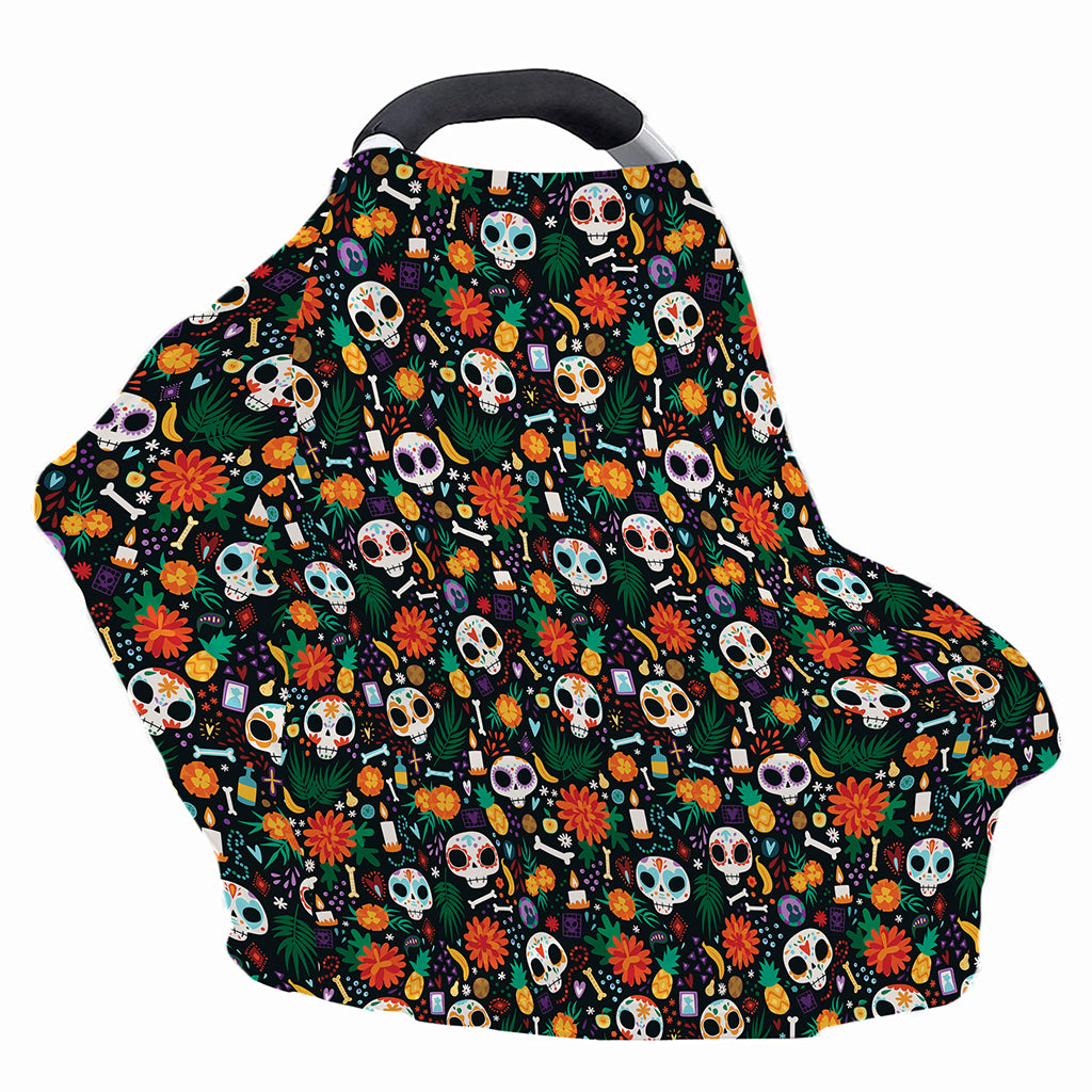 Dia De Los Muertos Day Of The Dead Print Baby Seat Cover