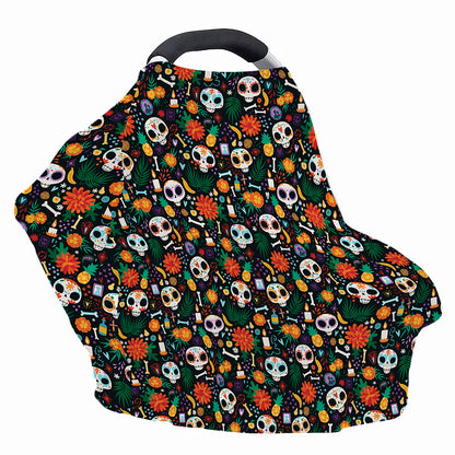 Dia De Los Muertos Day Of The Dead Print Baby Seat Cover