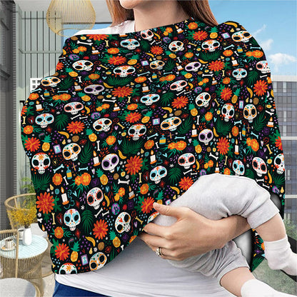 Dia De Los Muertos Day Of The Dead Print Baby Seat Cover