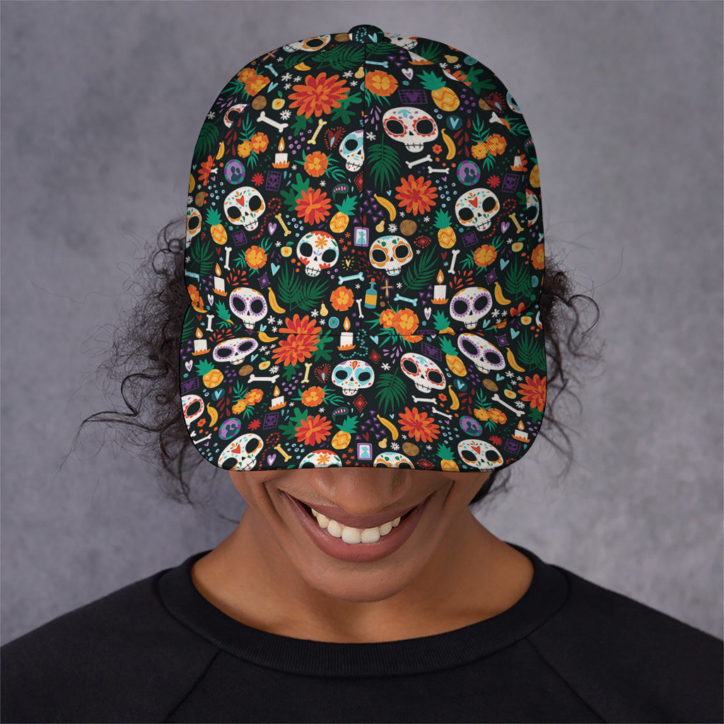 Dia De Los Muertos Day Of The Dead Print Baseball Cap