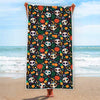 Dia De Los Muertos Day Of The Dead Print Beach Towel