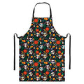 Dia De Los Muertos Day Of The Dead Print Bib Apron With Pocket