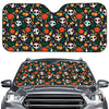 Dia De Los Muertos Day Of The Dead Print Car Windshield Sun Shade