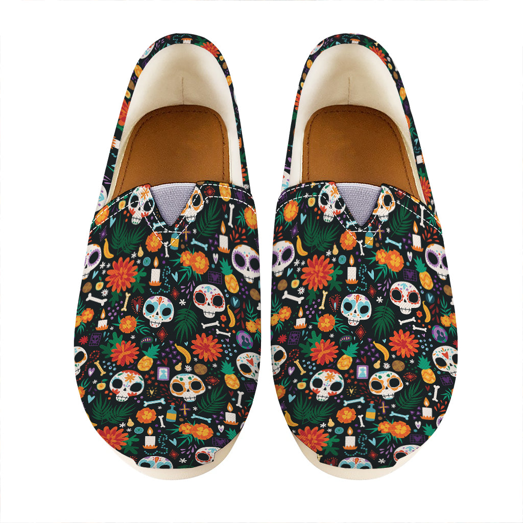 Dia De Los Muertos Day Of The Dead Print Casual Shoes