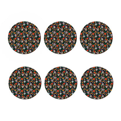 Dia De Los Muertos Day Of The Dead Print Coaster Set