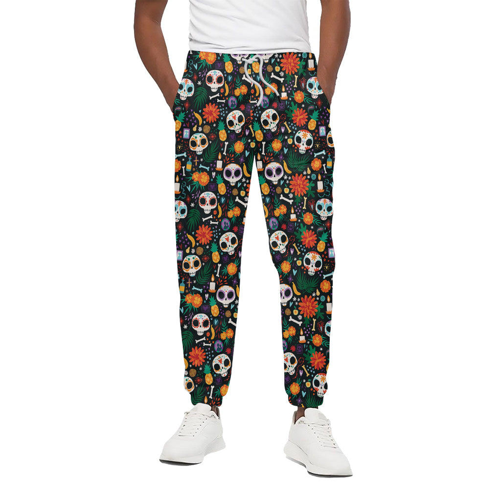 Dia De Los Muertos Day Of The Dead Print Cotton Pants