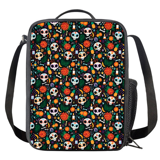 Dia De Los Muertos Day Of The Dead Print Crossbody Lunch Bag