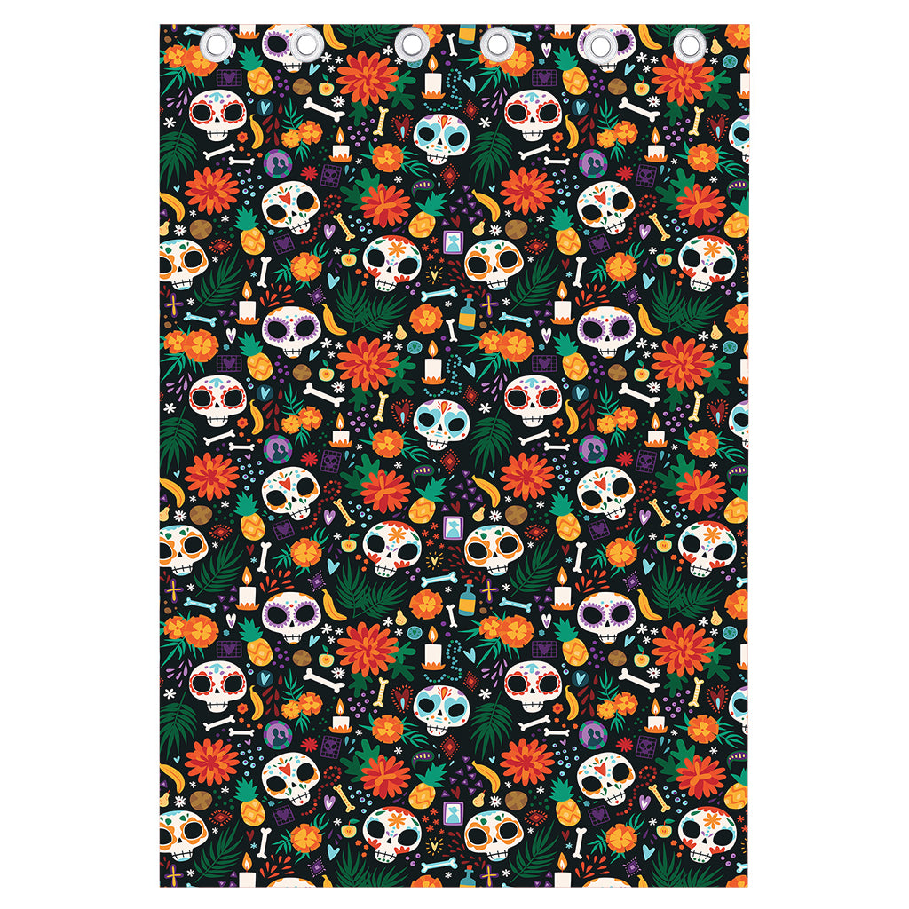 Dia De Los Muertos Day Of The Dead Print Curtain