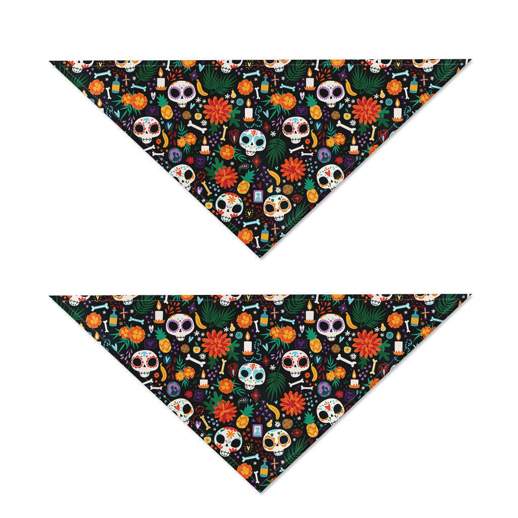 Dia De Los Muertos Day Of The Dead Print Dog Bandana