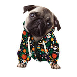 Dia De Los Muertos Day Of The Dead Print Dog Zip Up Hoodie