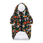 Dia De Los Muertos Day Of The Dead Print Dog Zip Up Hoodie