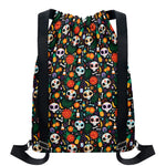 Dia De Los Muertos Day Of The Dead Print Drawstring Backpack