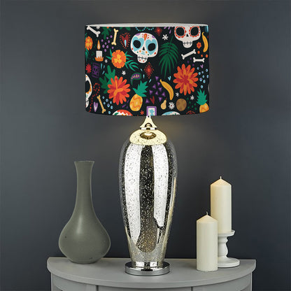Dia De Los Muertos Day Of The Dead Print Drum Lamp Shade