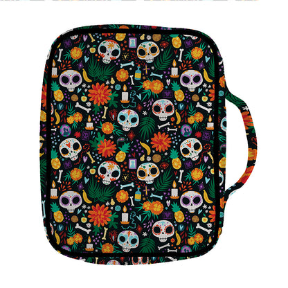 Dia De Los Muertos Day Of The Dead Print Front Pocket Bible Bag