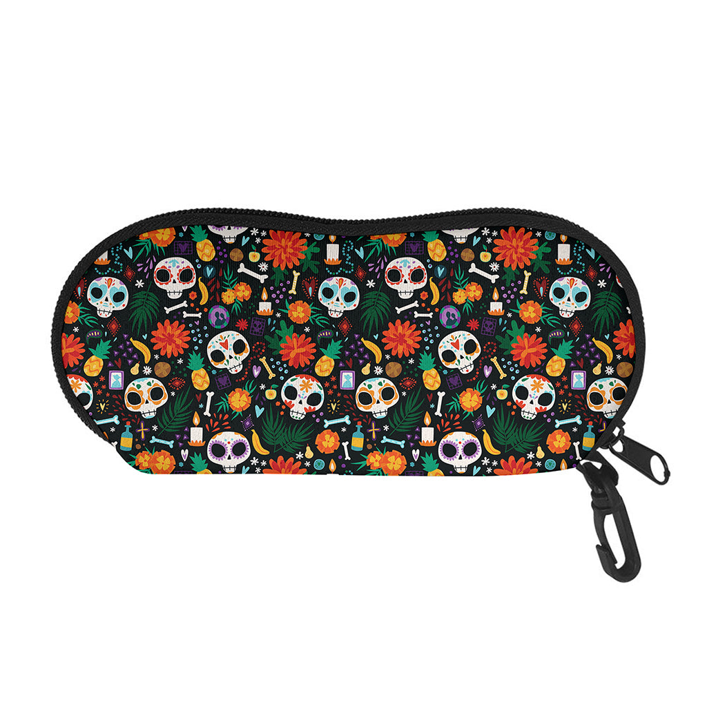 Dia De Los Muertos Day Of The Dead Print Glasses Case