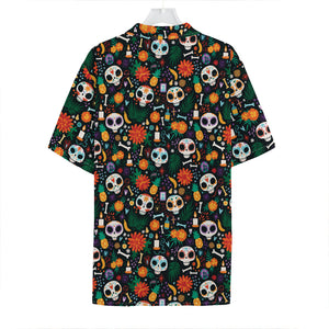 Dia De Los Muertos Day Of The Dead Print Hawaiian Shirt