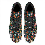 Dia De Los Muertos Day Of The Dead Print High Top Leather Sneakers