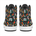 Dia De Los Muertos Day Of The Dead Print High Top Leather Sneakers