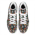 Dia De Los Muertos Day Of The Dead Print High Top Leather Sneakers