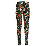 Dia De Los Muertos Day Of The Dead Print High-Waisted Pocket Leggings