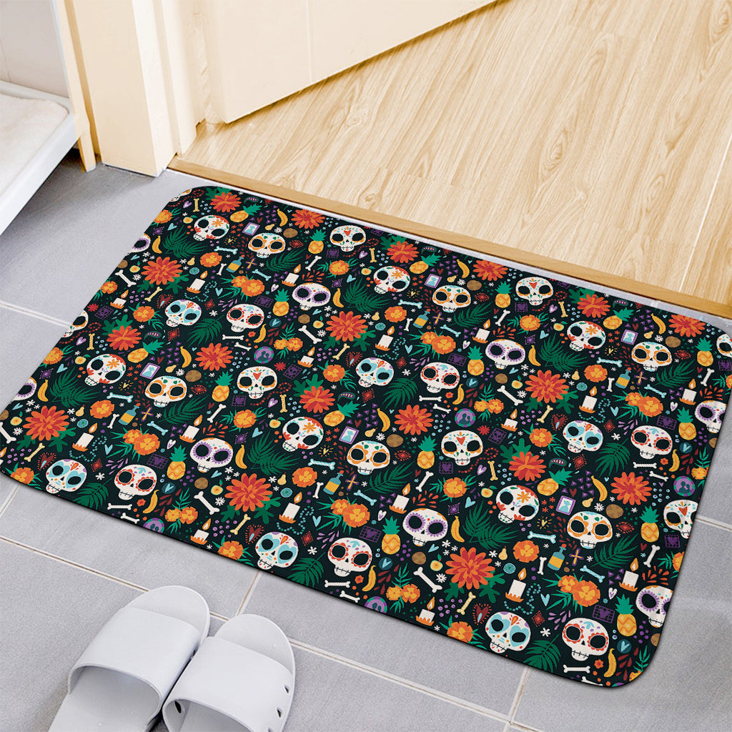 Dia De Los Muertos Day Of The Dead Print Indoor Door Mat