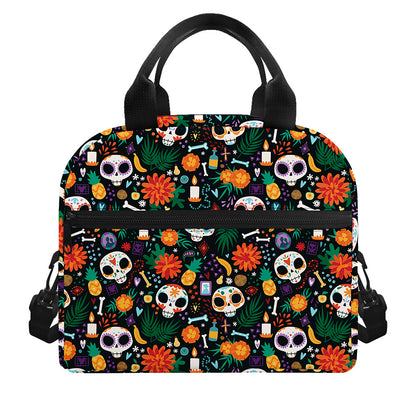 Dia De Los Muertos Day Of The Dead Print Insulated Lunch Bag