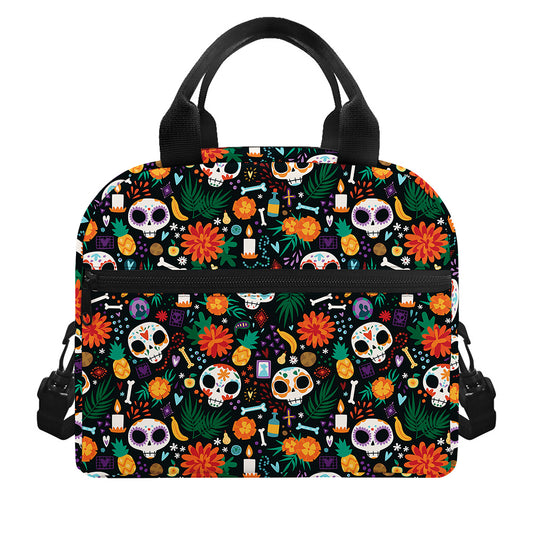 Dia De Los Muertos Day Of The Dead Print Insulated Lunch Bag