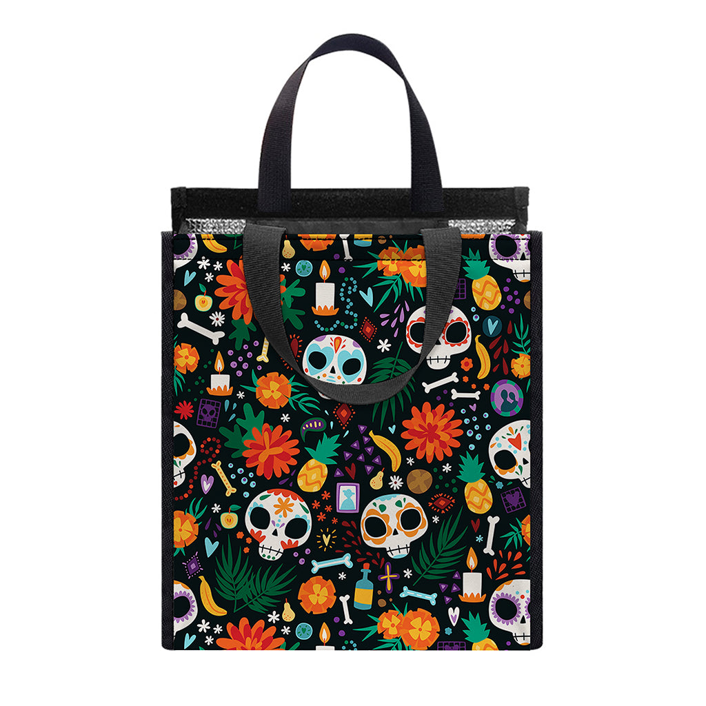 Dia De Los Muertos Day Of The Dead Print Insulated Lunch Tote