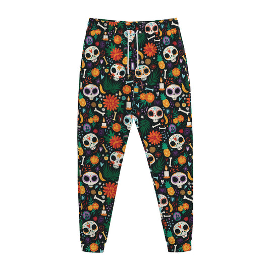 Dia De Los Muertos Day Of The Dead Print Jogger Pants
