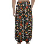 Dia De Los Muertos Day Of The Dead Print Lantern Pants