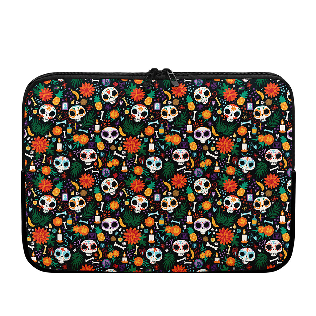 Dia De Los Muertos Day Of The Dead Print Laptop Sleeve