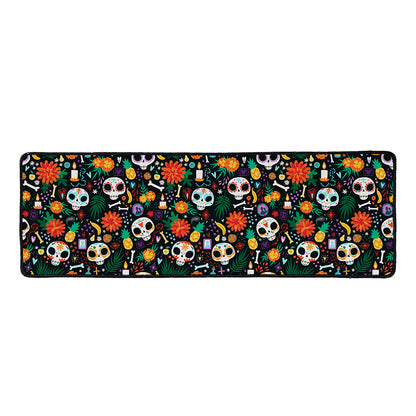 Dia De Los Muertos Day Of The Dead Print Long Kitchen Mat