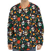 Dia De Los Muertos Day Of The Dead Print Long Sleeve Baseball Jersey