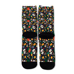 Dia De Los Muertos Day Of The Dead Print Long Socks