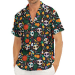 Dia De Los Muertos Day Of The Dead Print Men's Deep V-Neck Shirt