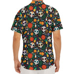 Dia De Los Muertos Day Of The Dead Print Men's Deep V-Neck Shirt