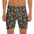 Dia De Los Muertos Day Of The Dead Print Men's Long Boxer Briefs