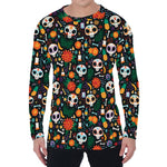 Dia De Los Muertos Day Of The Dead Print Men's Long Sleeve T-Shirt