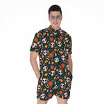 Dia De Los Muertos Day Of The Dead Print Men's Rompers