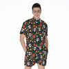 Dia De Los Muertos Day Of The Dead Print Men's Rompers