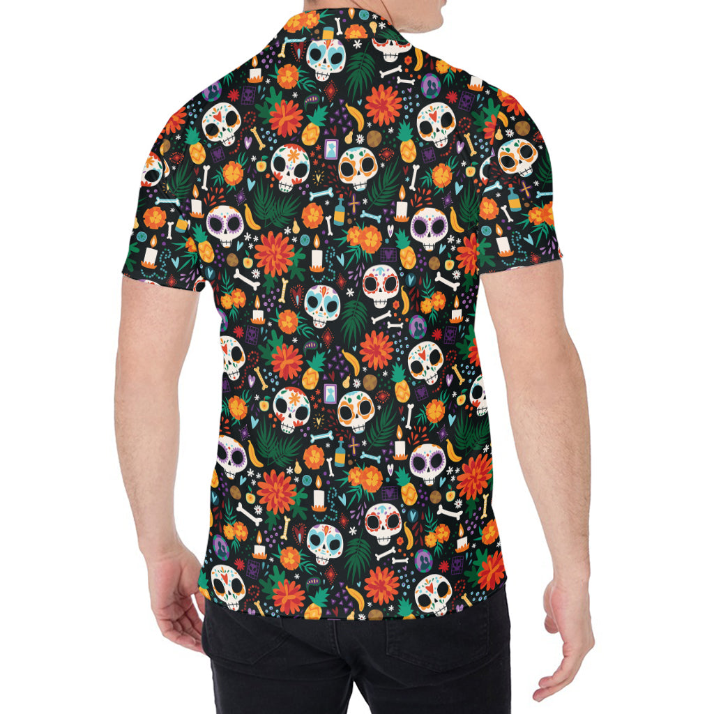 Dia De Los Muertos Day Of The Dead Print Men's Shirt