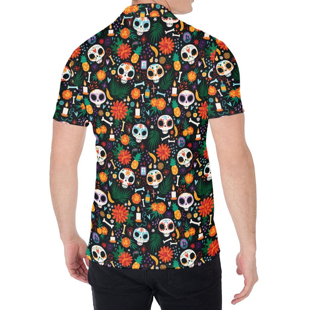 Dia De Los Muertos Day Of The Dead Print Men's Shirt