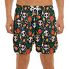 Dia De Los Muertos Day Of The Dead Print Men's Split Running Shorts