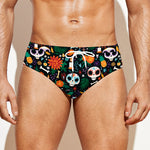 Dia De Los Muertos Day Of The Dead Print Men's Swim Briefs