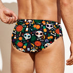 Dia De Los Muertos Day Of The Dead Print Men's Swim Briefs