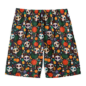 Dia De Los Muertos Day Of The Dead Print Men's Swim Trunks