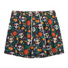 Dia De Los Muertos Day Of The Dead Print Mesh Shorts