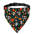 Dia De Los Muertos Day Of The Dead Print Over The Collar Dog Bandana