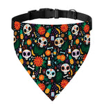 Dia De Los Muertos Day Of The Dead Print Over The Collar Dog Bandana